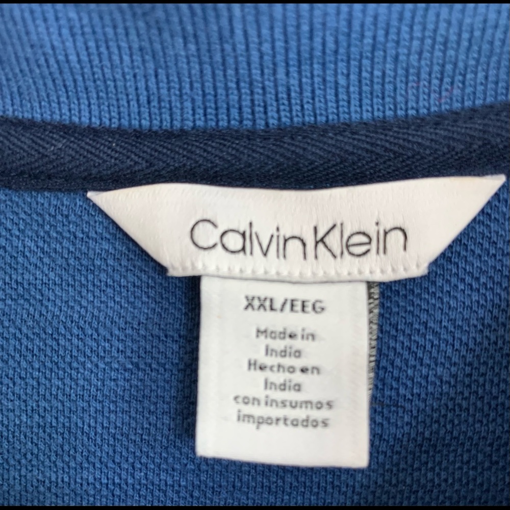Calvin Klein Blue Polo Shirt Sz XXL - Picture 5 of 5